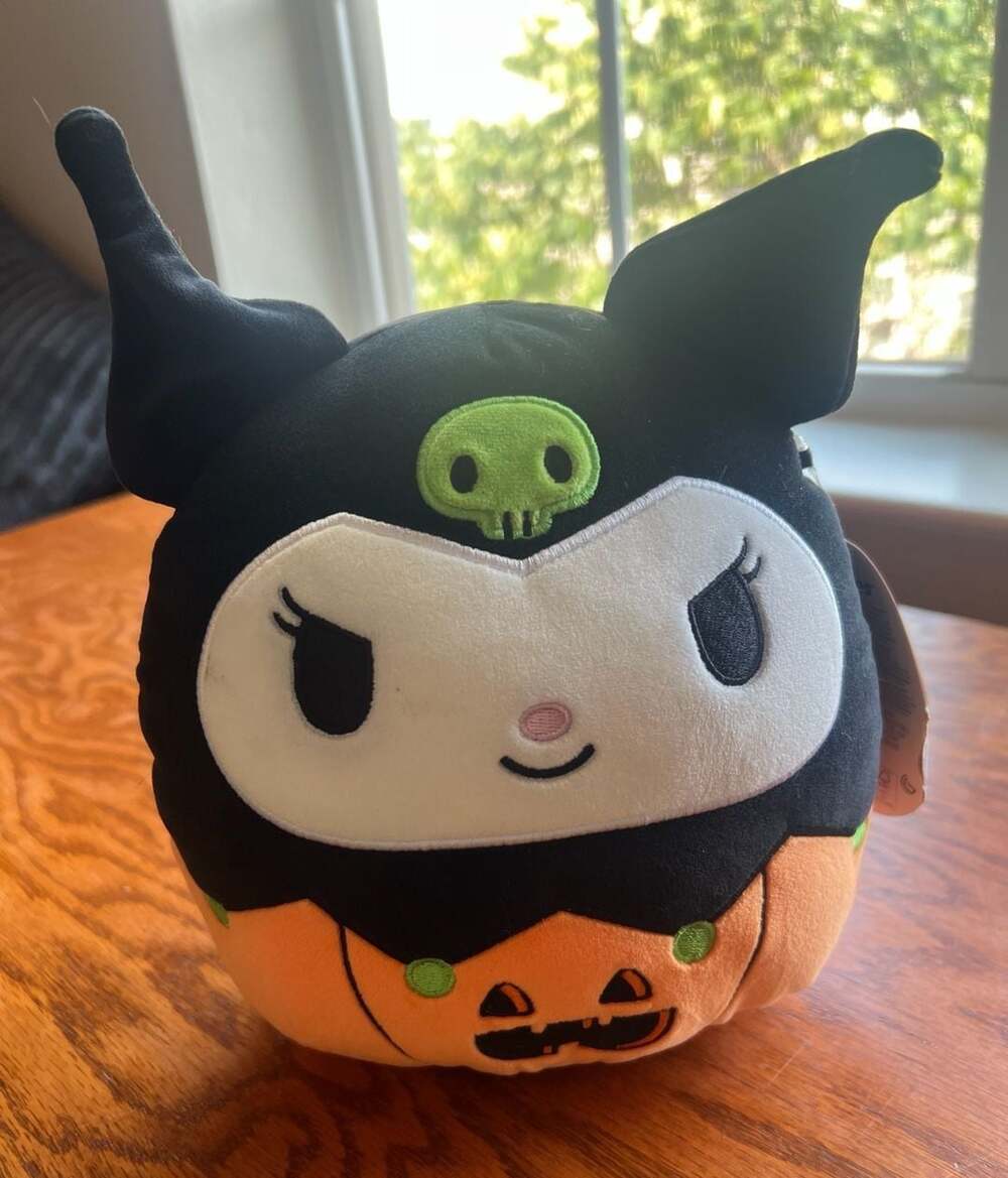 Squishmallows 8-Inch Kuromi Halloween Jack-O-Lantern Pumpkin Plush
